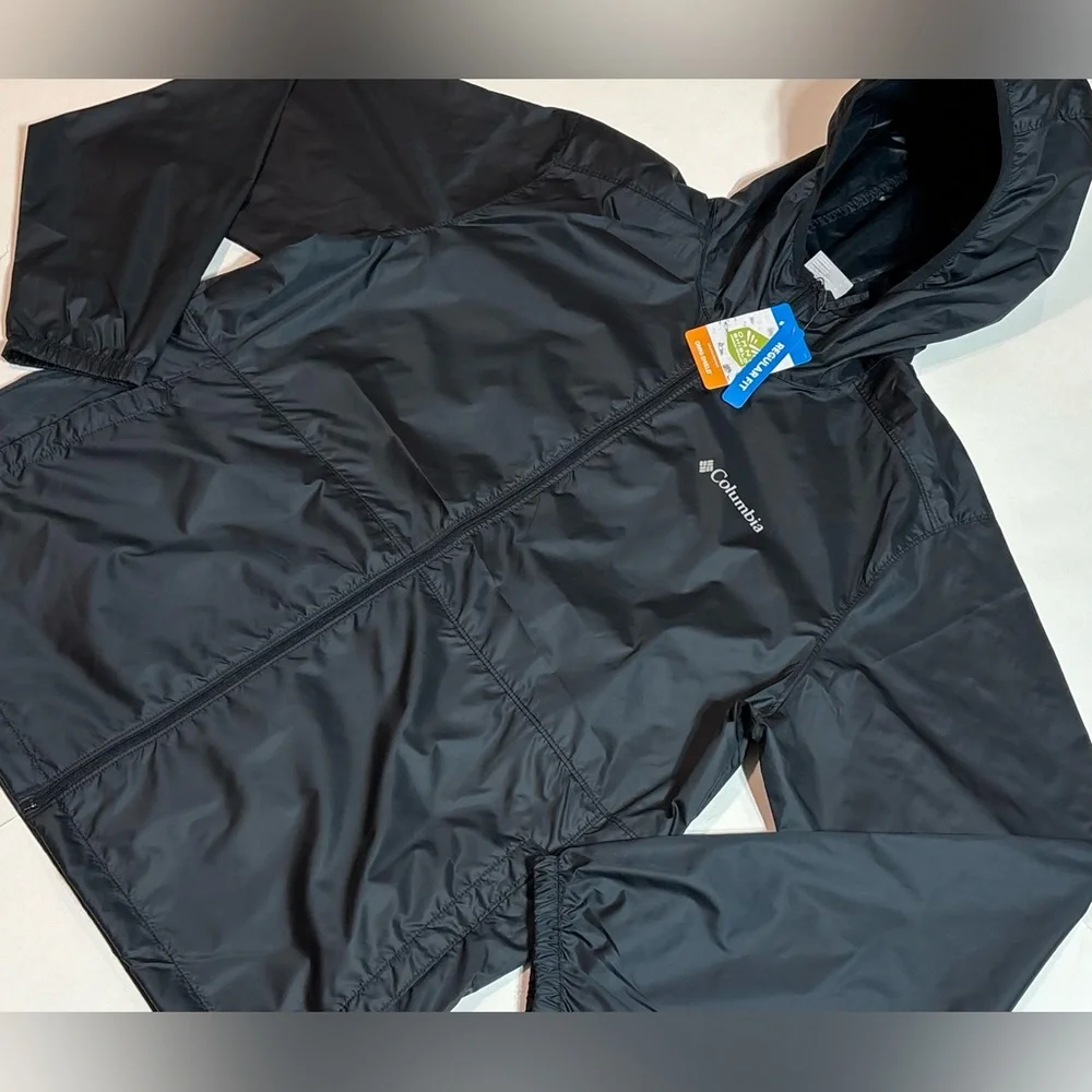 COLUMBIA Men’s Center Ridge II Full Zip Hooded Windbreaker Outdoor Storm Jacket